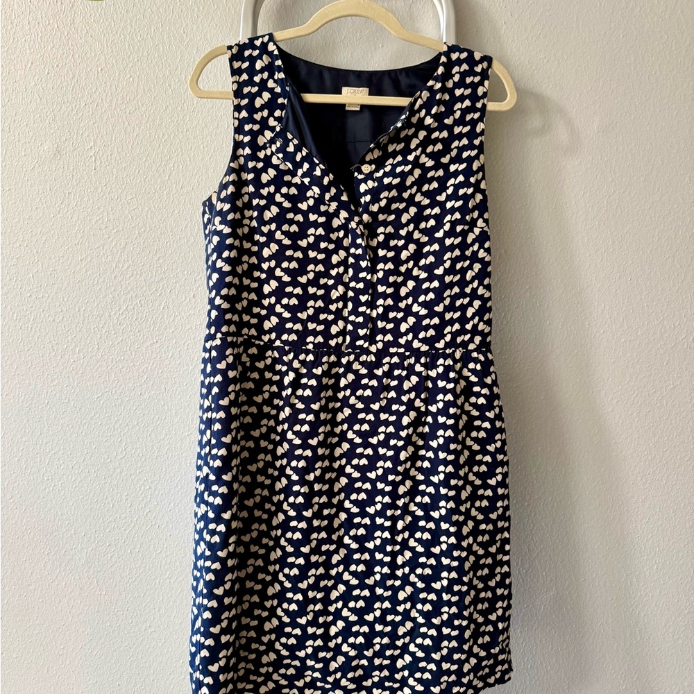 J. Crew Navy and Cream Mini Dress